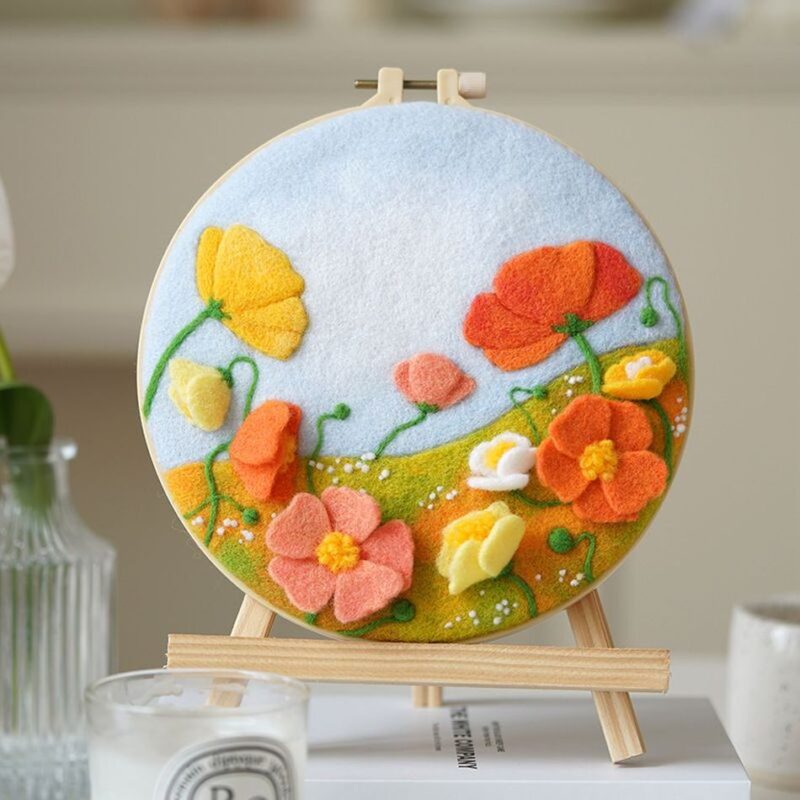 Flower Felt Painting Picture Handmade Wool Kits