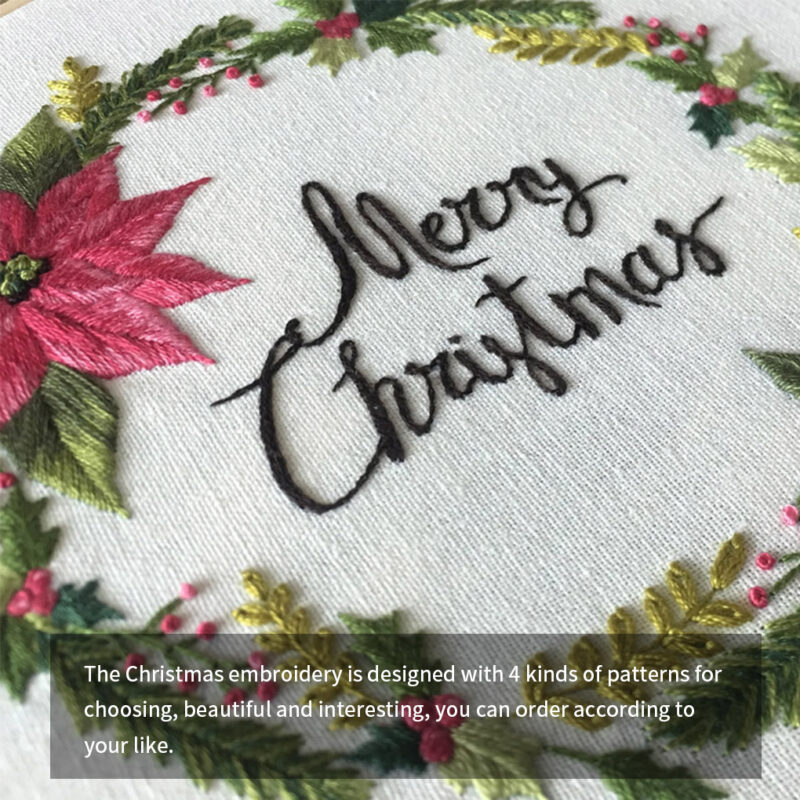 Christmas Embroidery Stitch Starter Kit DIY Handmade