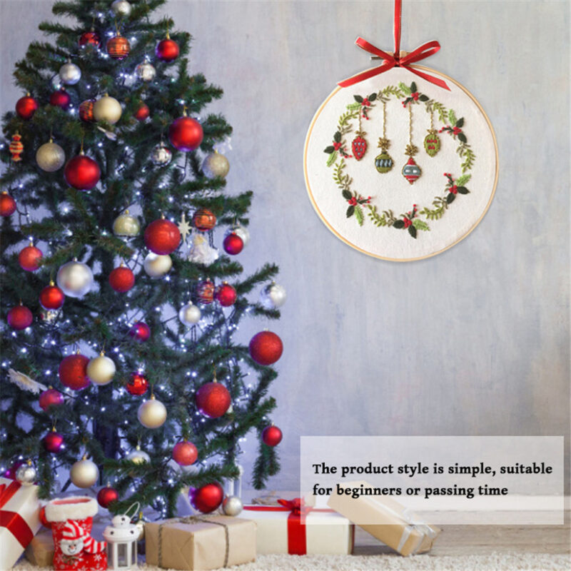 Christmas Embroidery Stitch Starter Kit DIY Handmade