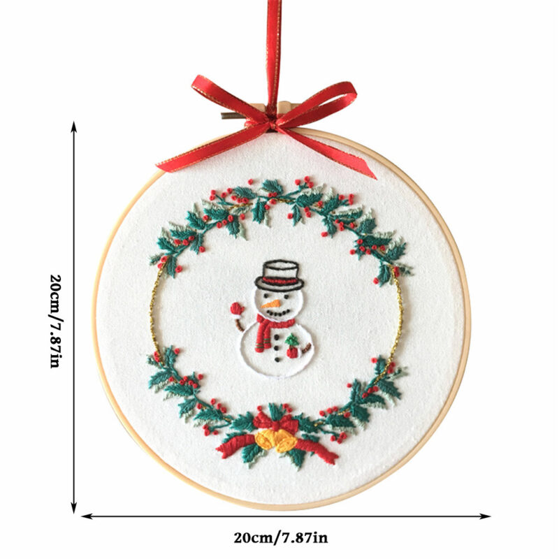 Christmas Embroidery Stitch Starter Kit DIY Handmade