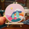 Embroidery Kit Landscape Pattern Printed With Hoop