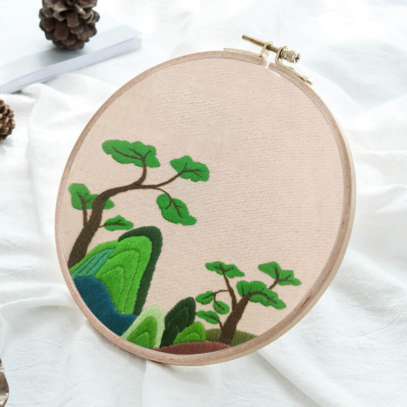 Embroidery Hoop Cross Stitch Kit Needle Punch DIY