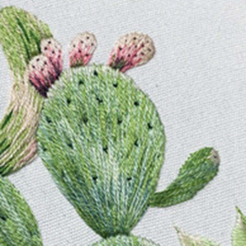 Cactus DIY Embroidery Starter Kit With 20cm Hoop