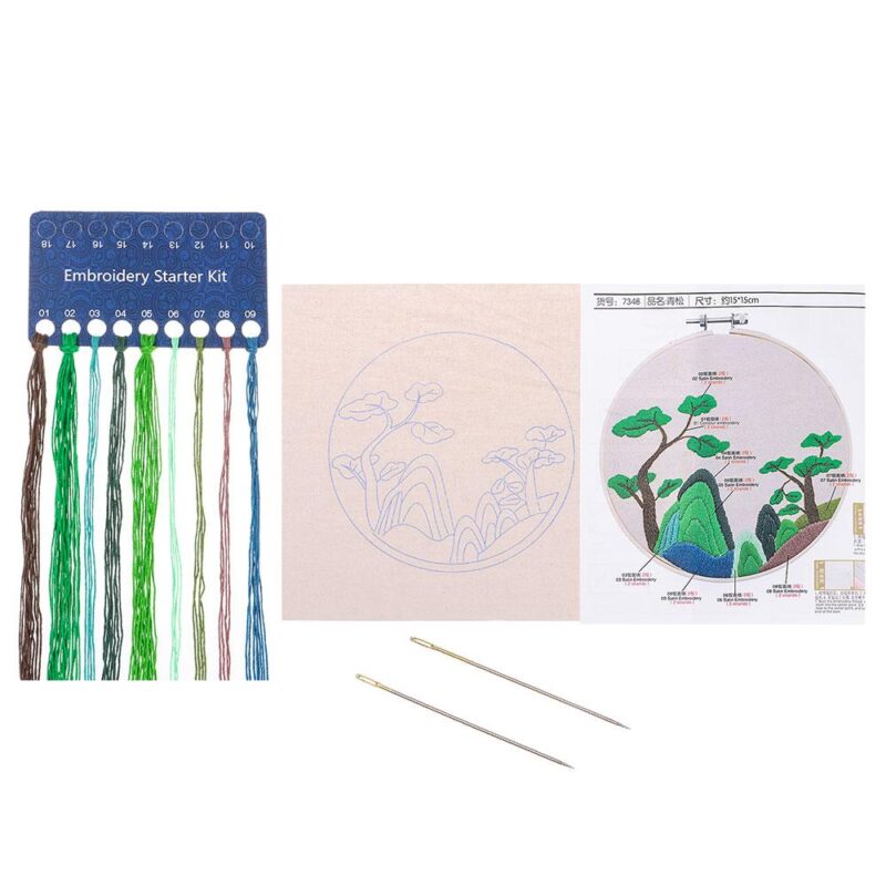 Embroidery Hoop Cross Stitch Kit Needle Punch DIY